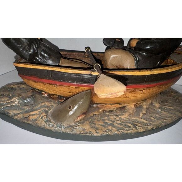 Extremely Rare! Laurel & Hardy Fishing in Boat Figurine Statue With Accessories - Picture 5 of 15